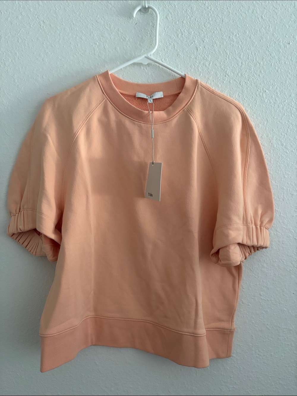 NWT Tibi Oversized Sweatshirt - Sherbet Orange Short sleeve - Small